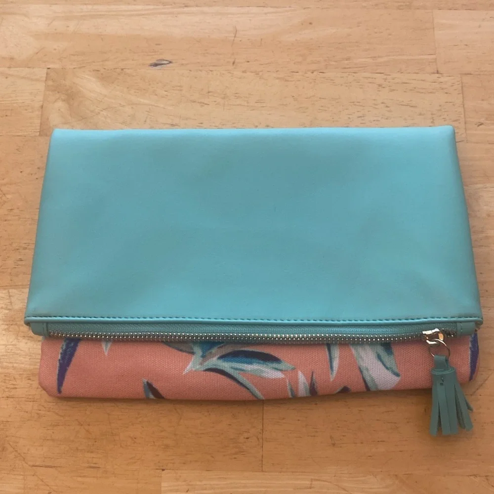 Rachel Pally tropical reversible fold over clutch